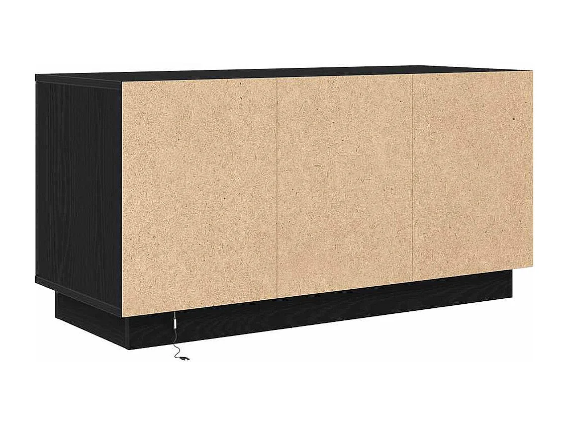 Meuble TV avec lumières LED chêne noir 100x41x50 cm