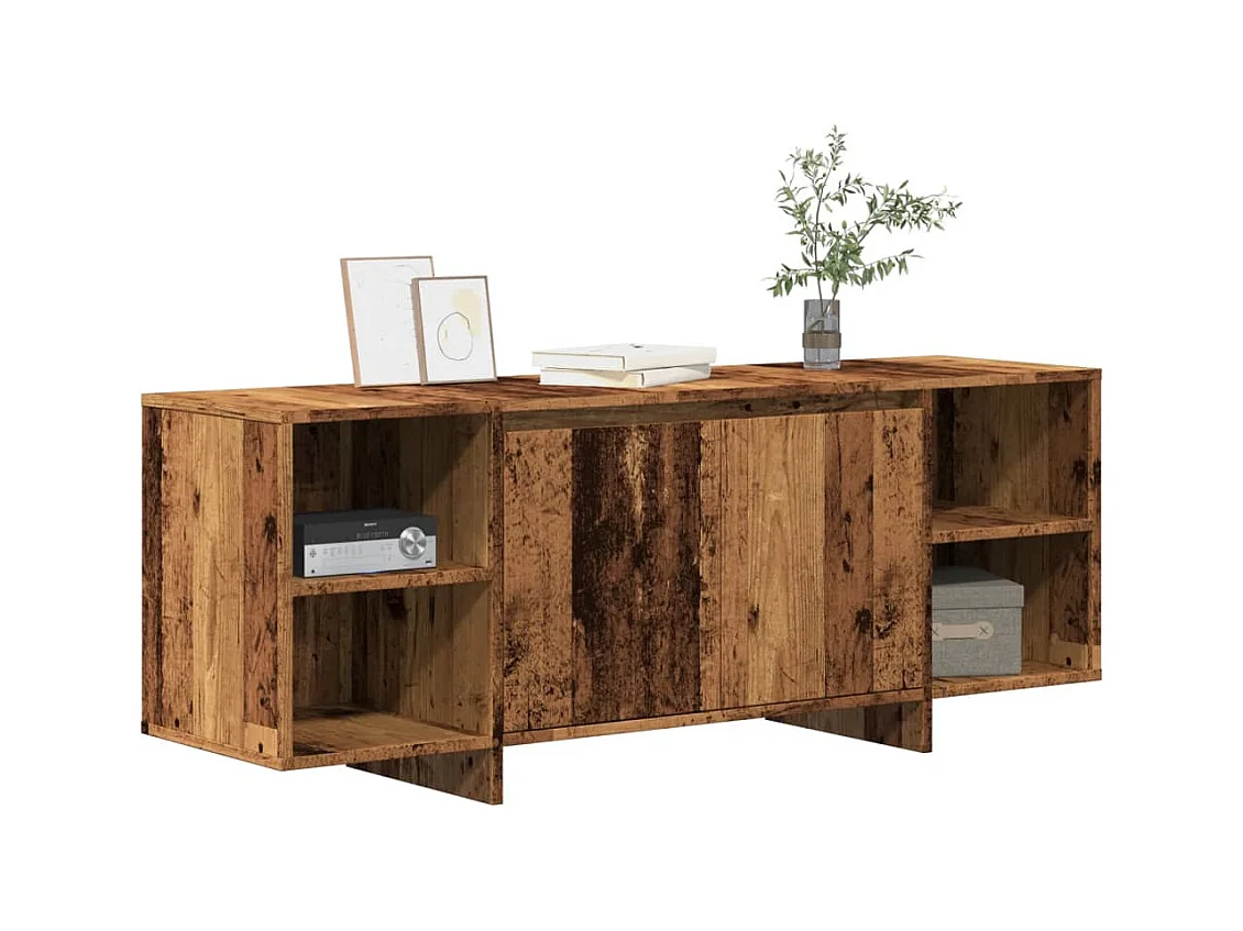 Meuble TV vieux bois 130x35x50 cm bois d'ingénierie