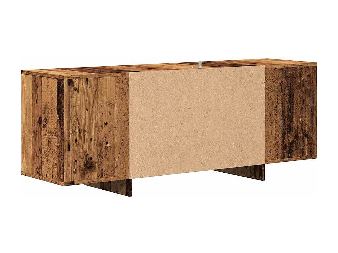 Meuble TV vieux bois 130x35x50 cm bois d'ingénierie