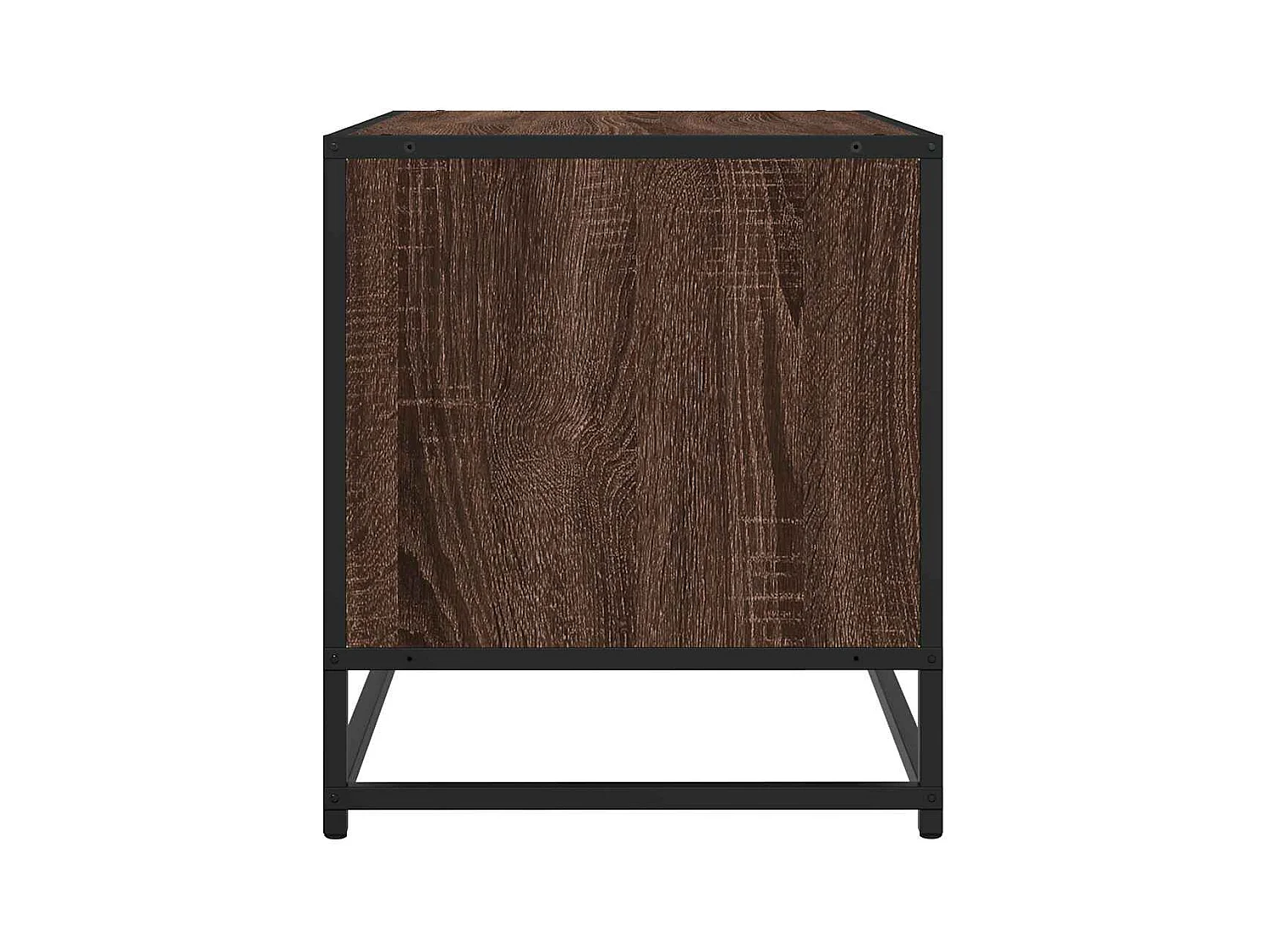 Mueble TV metal y madera ingeniería marrón roble 61x40x46 cm
