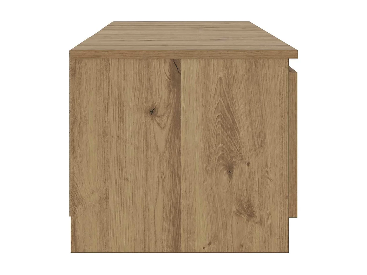 Meuble TV avec lumières LED chêne artisanal bois d'ingénierie