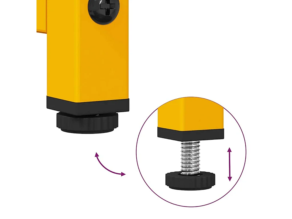 Meuble TV jaune moutarde 68x39x60,5 cm acier laminé à froid