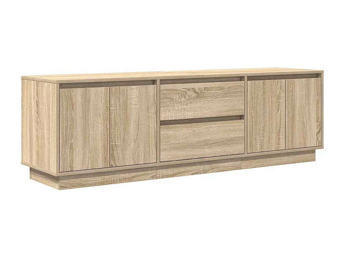 Meuble TV avec lumières LED chêne sonoma 160,5x41x50 cm