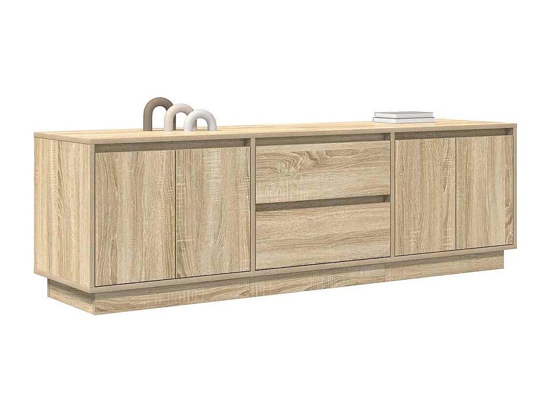 Meuble TV avec lumières LED chêne sonoma 160,5x41x50 cm