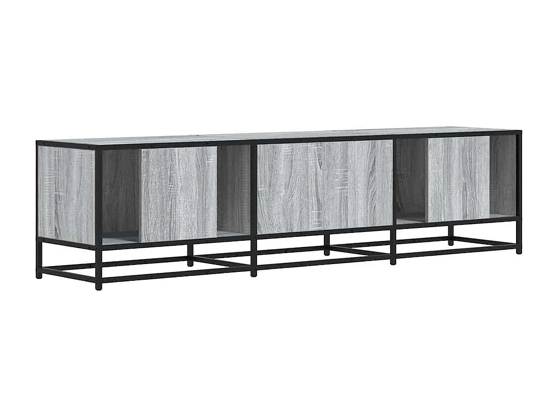 Meuble TV sonoma gris 160x35x41 cm bois d'ingénierie et métal