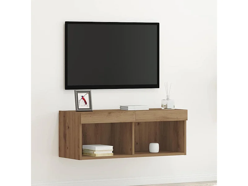 Gabinete para TV carvalho artisiano 80 x 30 x 30 cm