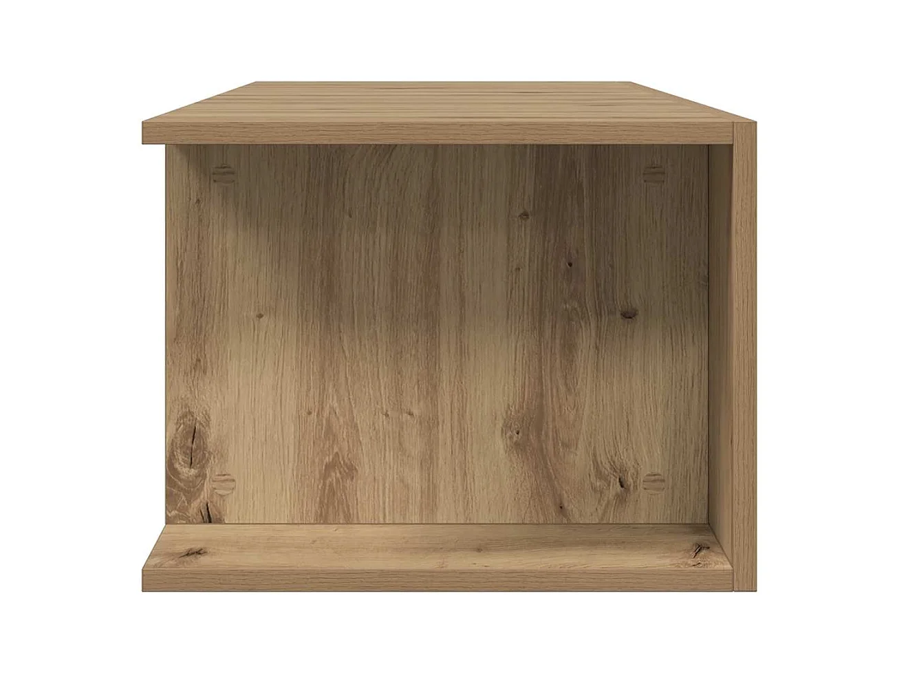 Meuble TV avec lumières LED chêne artisanal bois d'ingénierie