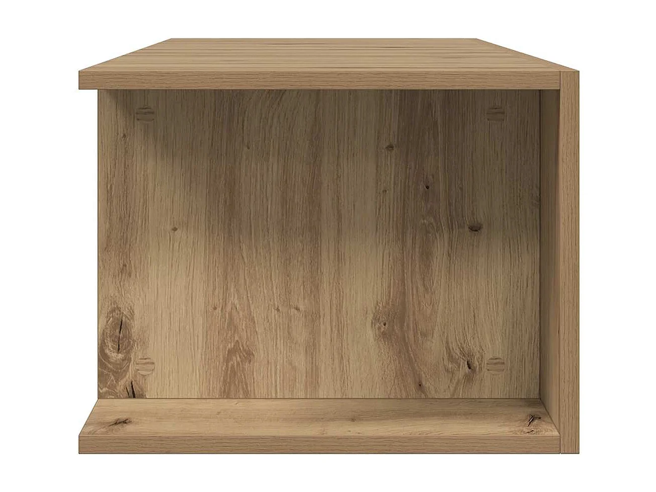 Meuble TV avec lumières LED chêne artisanal bois d'ingénierie