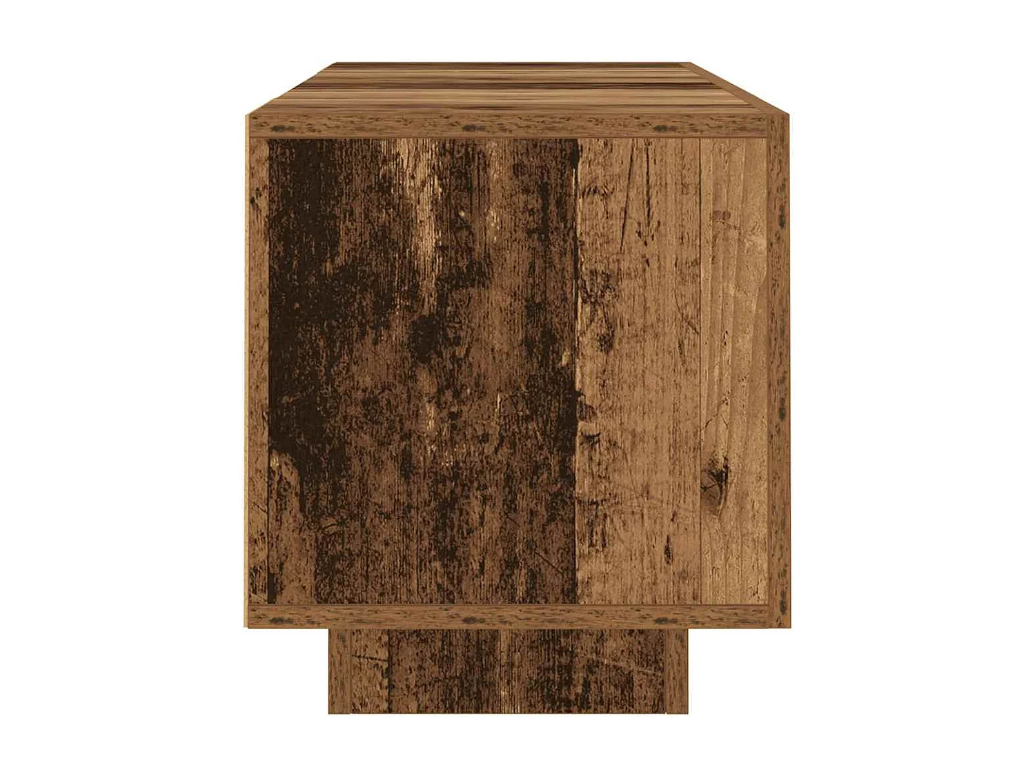 Meuble TV avec lumières LED vieux bois bois d'ingénierie