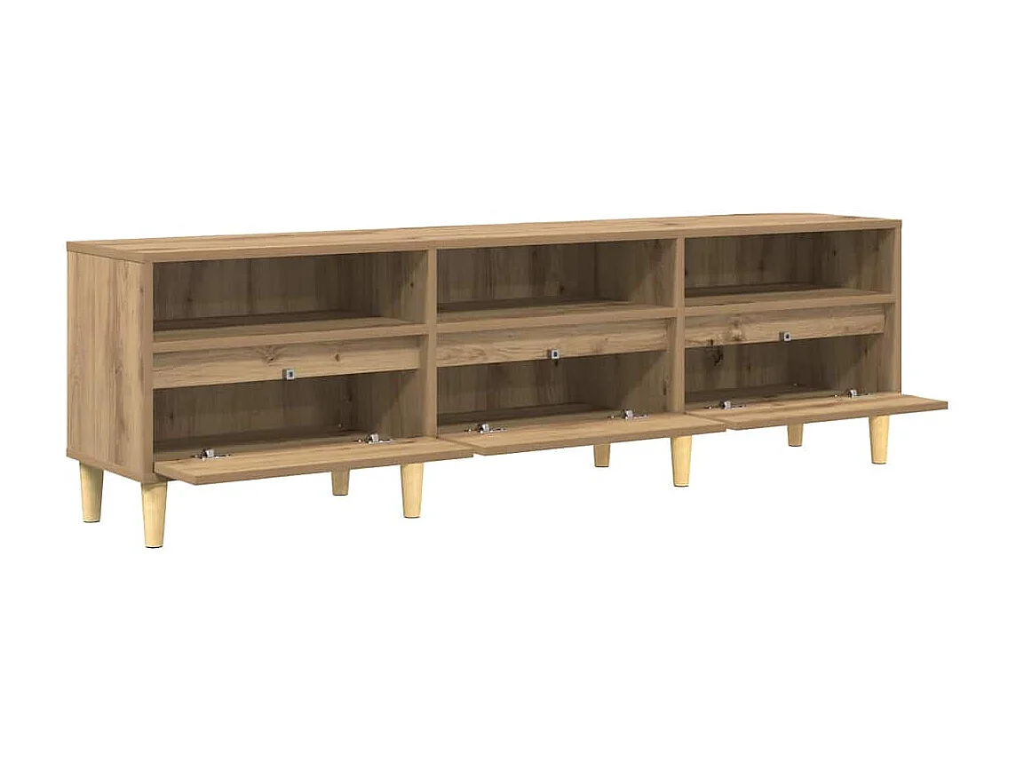 Meuble TV chêne artisanal 150 x 30 x 45 cm Bois d'ingénierie