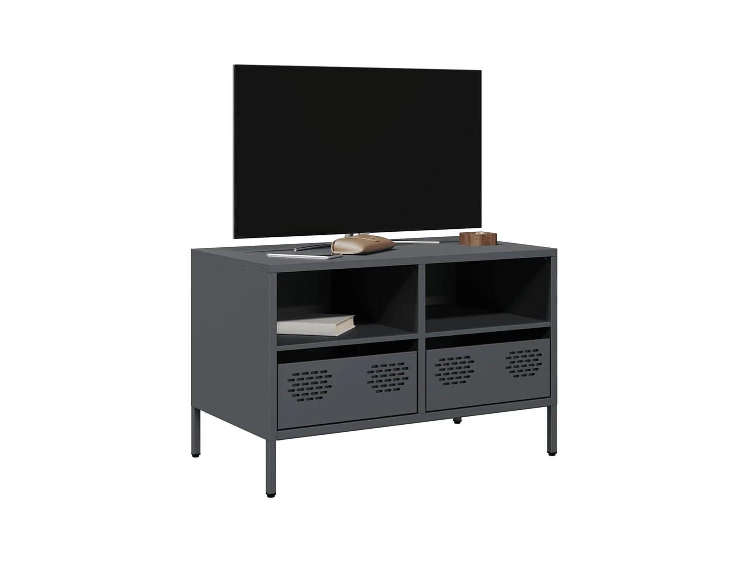 Mueble para TV acero laminado en frío antracita 68x39x43,5 cm