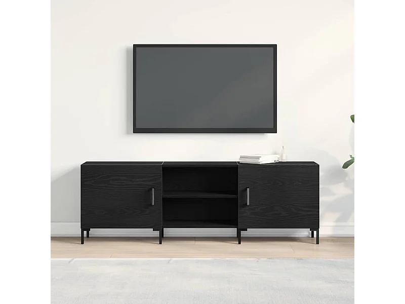 Gabinete de TV Roble negro 150 x 30 x 50 cm