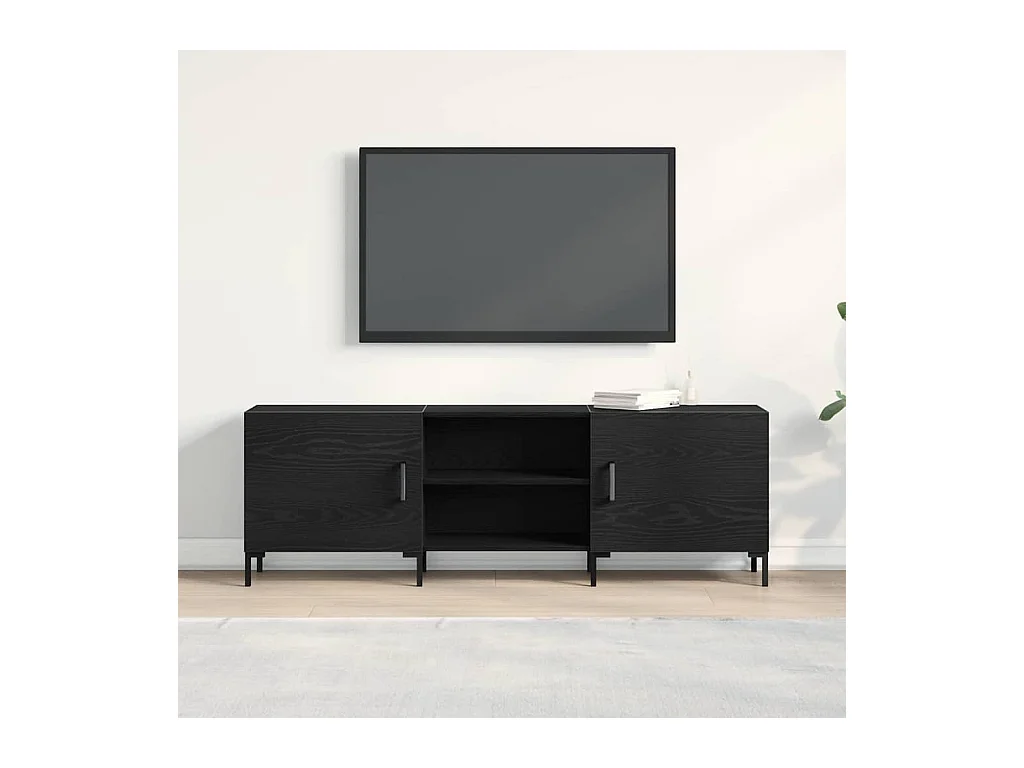 Meuble TV Chêne noir 150 x 30 x 50 cm Bois d'ingénierie