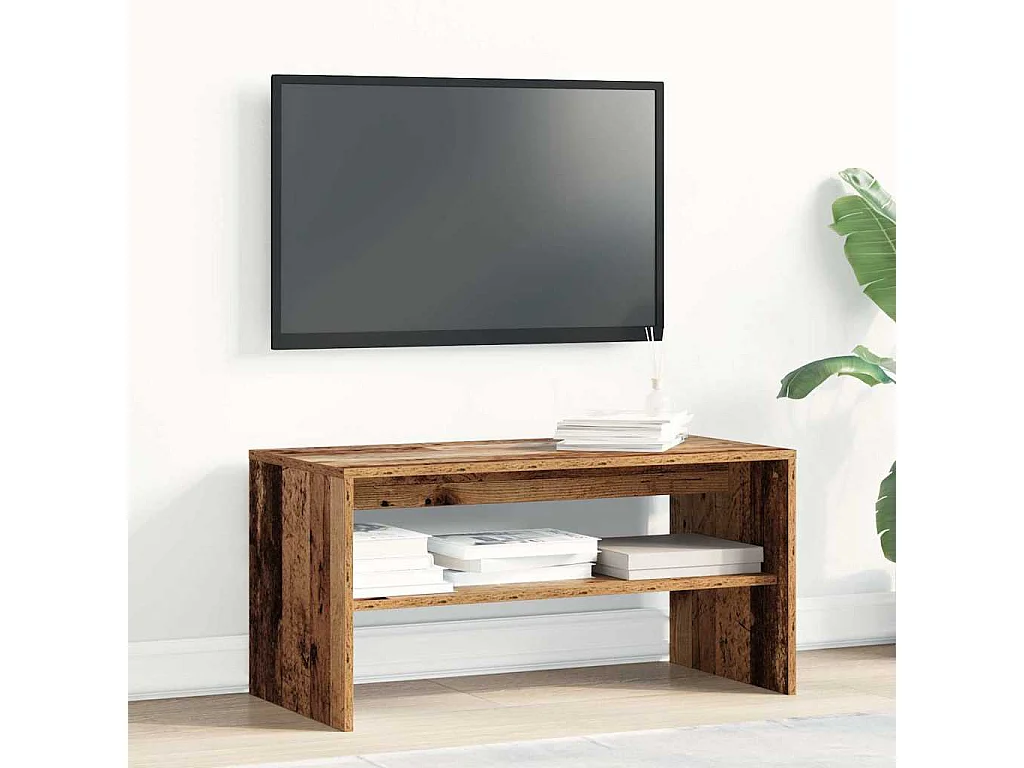 Meuble TV vieux bois 80x40x40 cm bois d'ingénierie