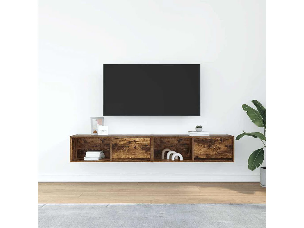 Móveis de TV 2peças 80x31x25,5cm deriv. madeira carvalho fumado