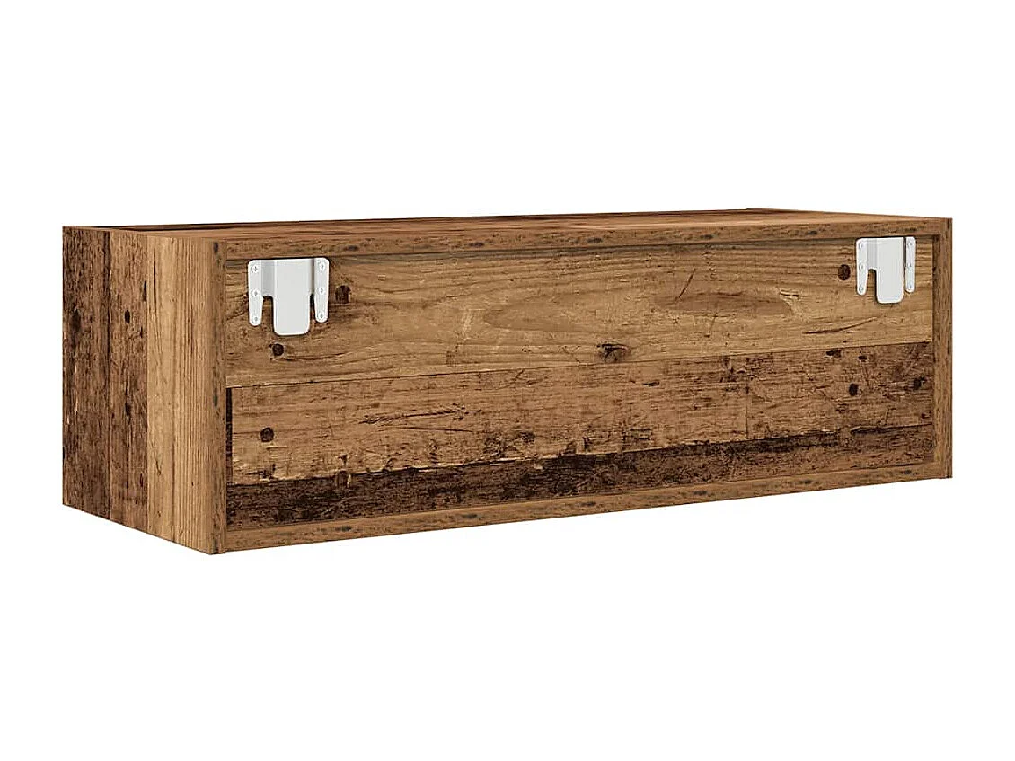 TV-meubel 80x31x25,5 cm bewerkt hout oud houtkleurig