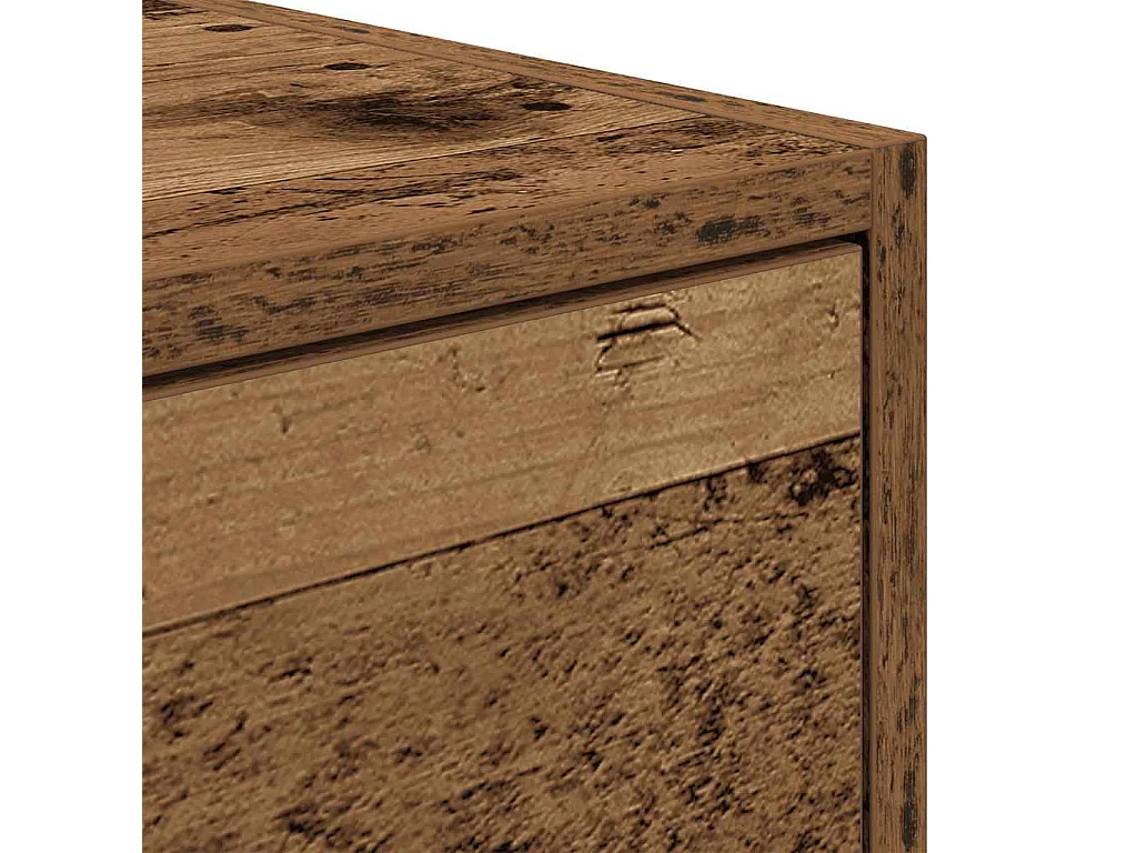 TV-meubel 80x31x25,5 cm bewerkt hout oud houtkleurig