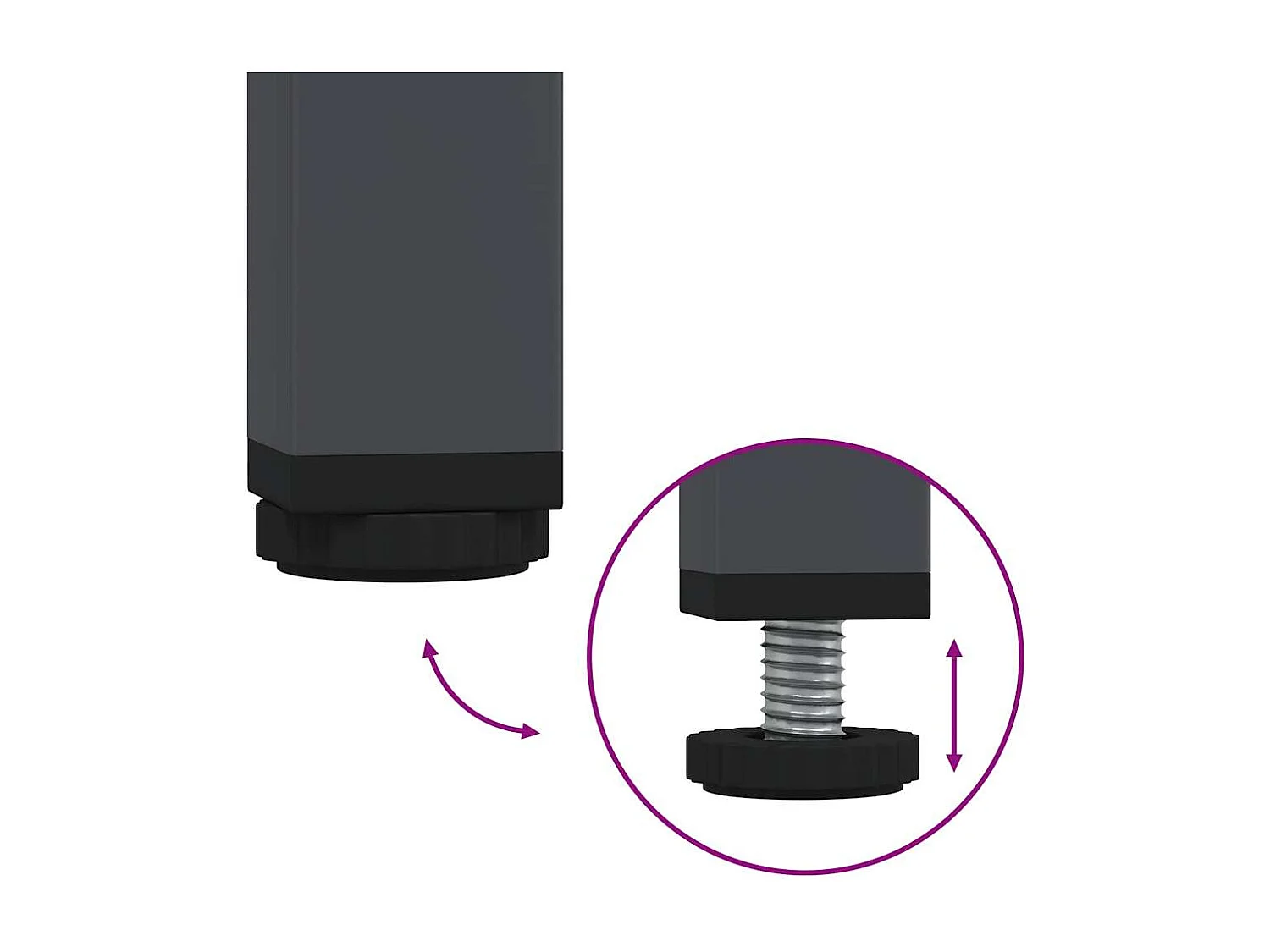 Meuble TV anthracite 101,5x39x43,5 cm acier laminé à froid