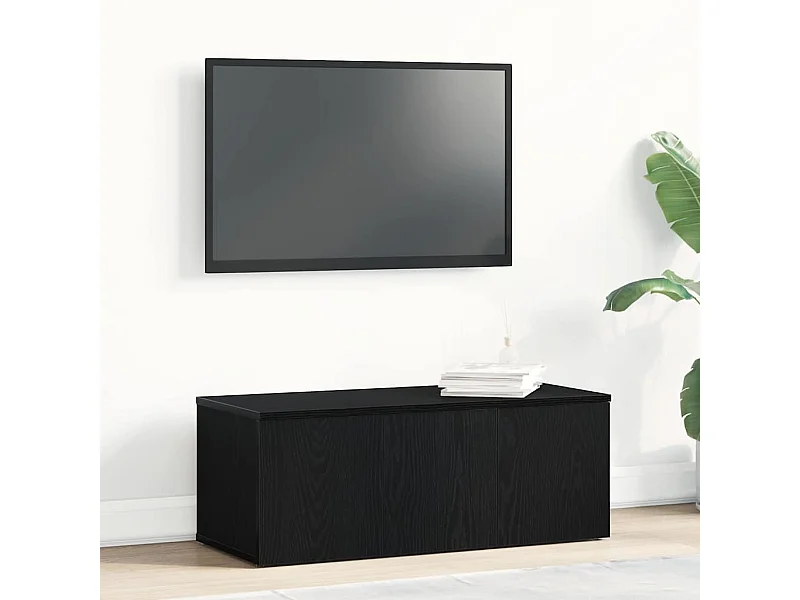 Meuble TV avec tiroir Noir 80 x 34 x 30 cm Bois d'ingénierie