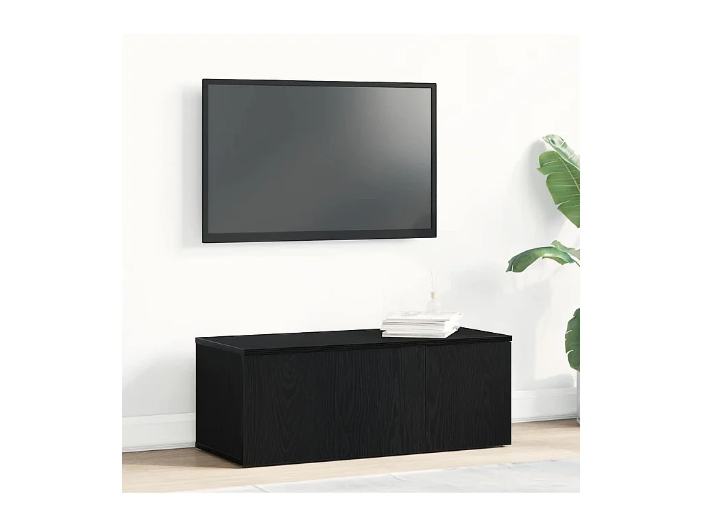 Meuble TV avec tiroir Noir 80 x 34 x 30 cm Bois d'ingénierie