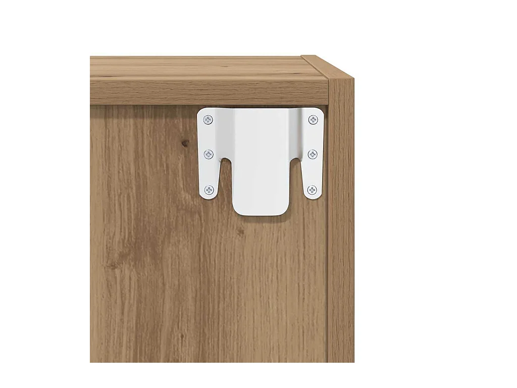 Meuble TV 4 pièces Marron 37 x 37 x 142.5 cm Bois d'ingénierie