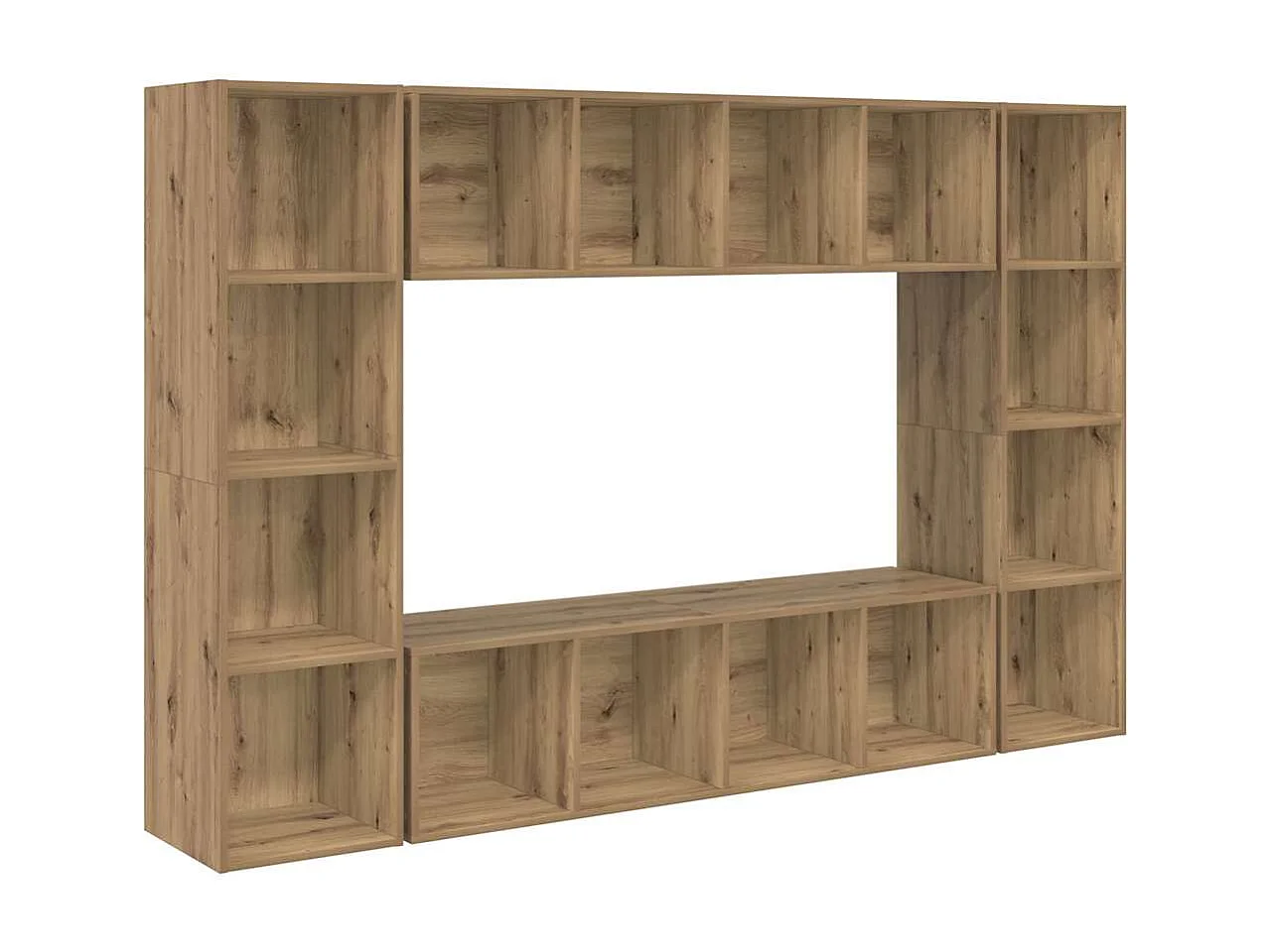 Gabinete para TV 4 peças Castanho 37 x 37 x 142.5 cm