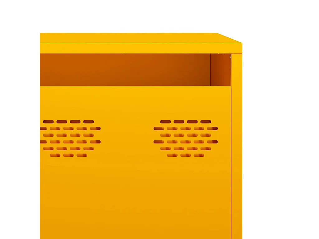 Meuble TV jaune moutarde 202x39x43,5 cm acier laminé à froid