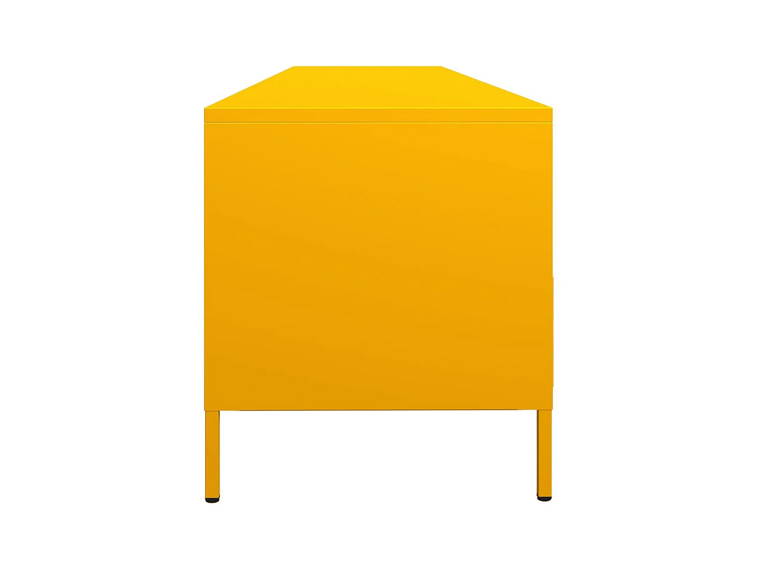 Meuble TV jaune moutarde 202x39x43,5 cm acier laminé à froid