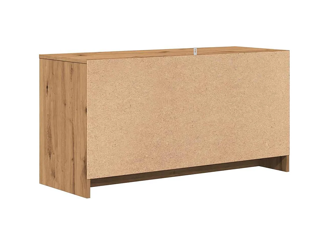 Meuble TV chêne artisanal 102x37,5x52,5 cm bois d'ingénierie