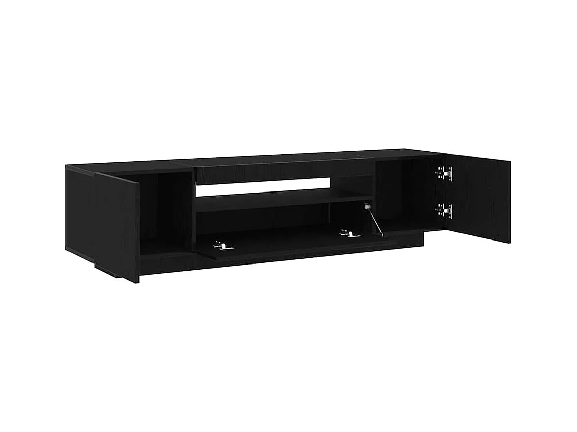 Meuble TV Noir 160 x 35 x 40 cm Bois d'ingénierie