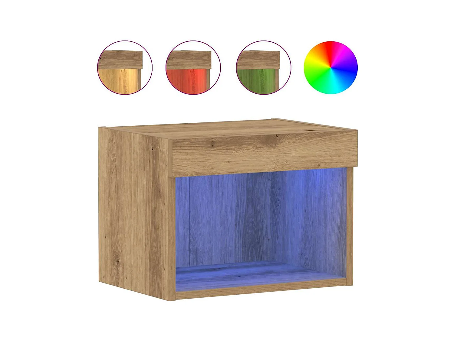 Meuble TV Chêne artisanal 40 x 30 x 30 cm Bois d'ingénierie
