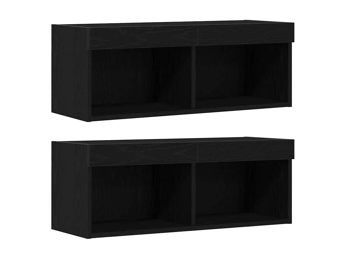 Gabinete para TV 4 peças Carvalho preto 40.5 x 30 x 102 cm