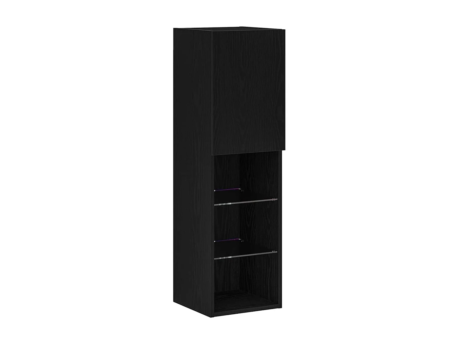 Gabinete para TV 4 peças Carvalho preto 40.5 x 30 x 102 cm