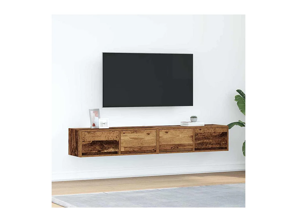 Móveis de TV 2peças 80x31x25,5cm deriv. madeira madeira velha