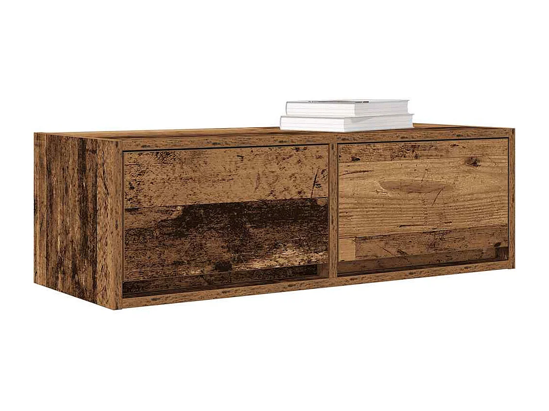 Meubles TV 2 pièces vieux bois 80x31x25,5 cm bois d'ingénierie