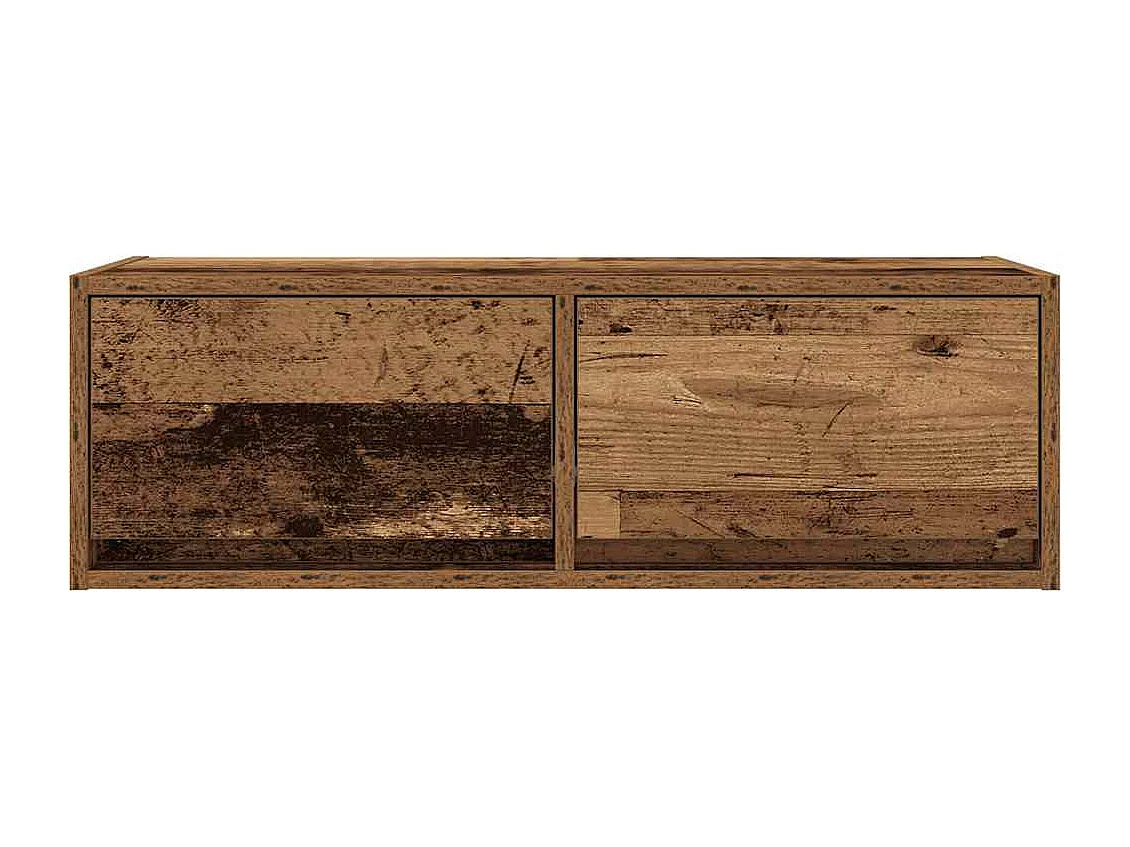 Meubles TV 2 pièces vieux bois 80x31x25,5 cm bois d'ingénierie