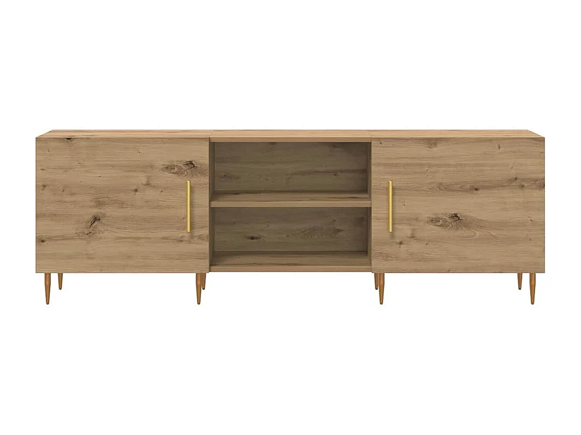 Meuble TV chêne artisanal 150 x 30 x 50 cm Bois d'ingénierie