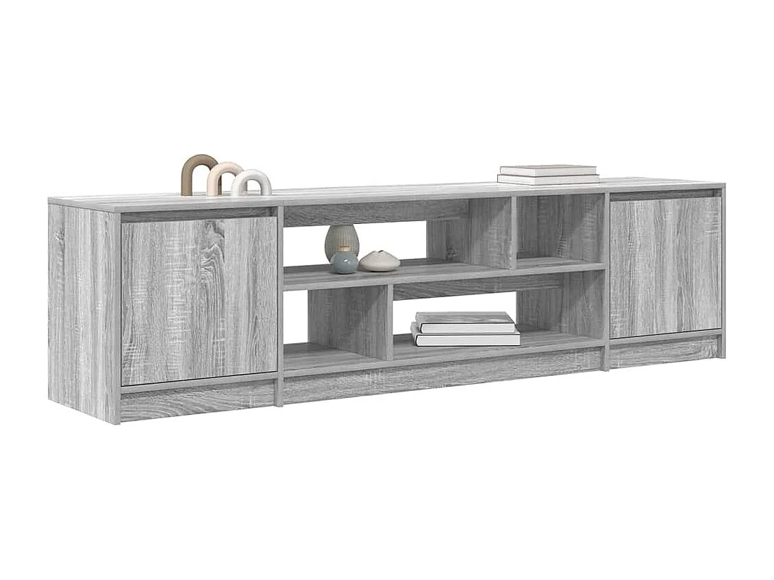 Meuble TV sonoma gris 188,5x41x50 cm bois d'ingénierie