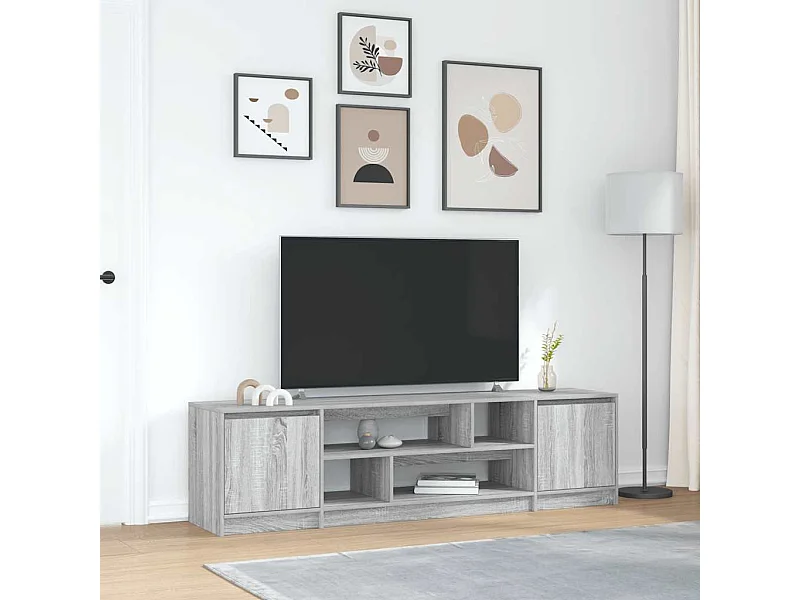Meuble TV sonoma gris 188,5x41x50 cm bois d'ingénierie