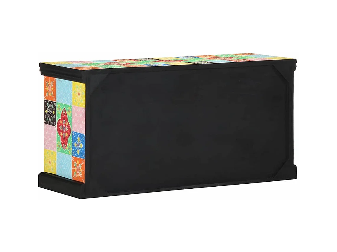 Meuble TV Multicolore 100 x 35 x 50 cm Bois de manguier massif