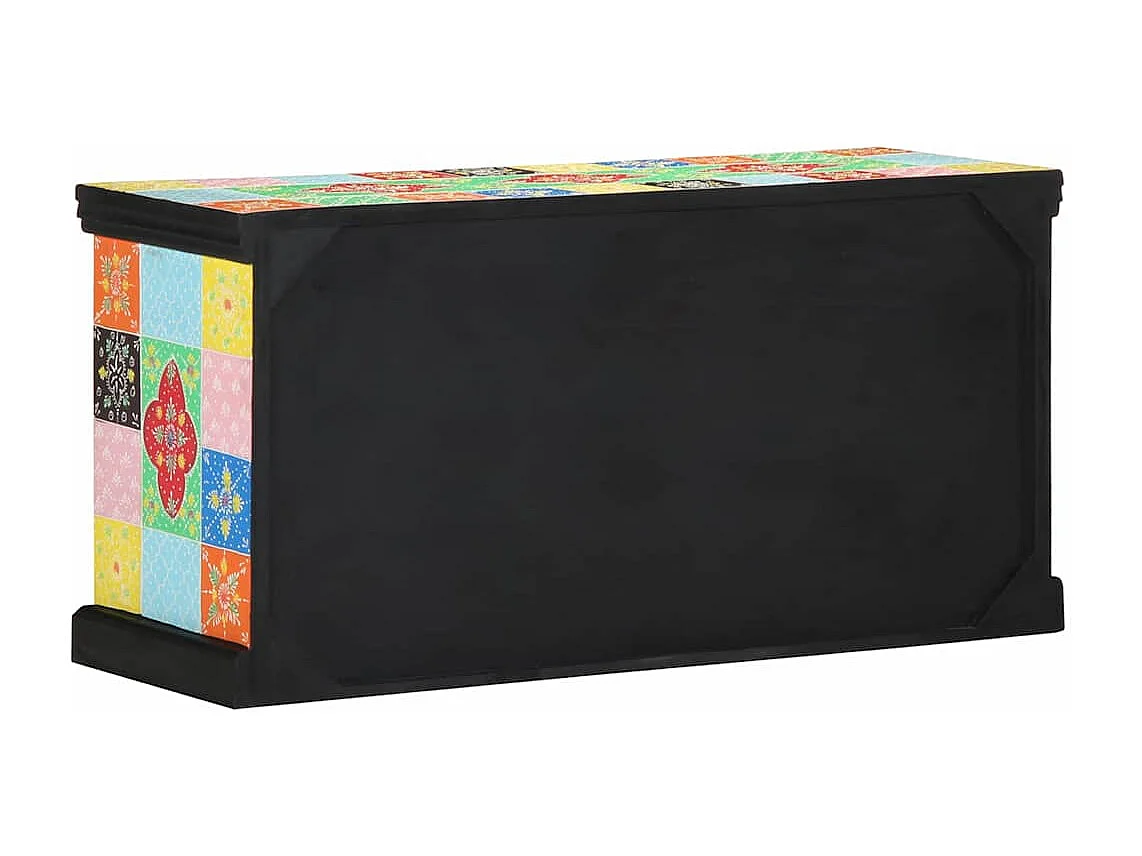 Meuble TV Multicolore 100 x 35 x 50 cm Bois de manguier massif