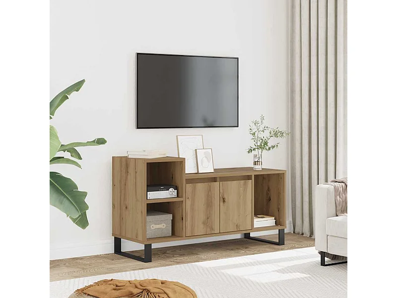 Mueble para TV madera de ingeniería roble artisan 100x35x55 cm
