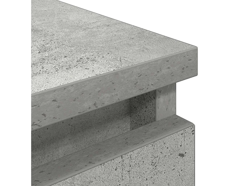 Meuble TV gris béton 100x35x54 cm bois d'ingénierie