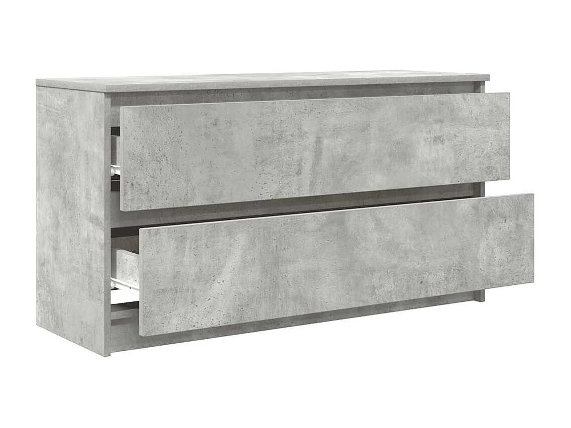 Meuble TV gris béton 100x35x54 cm bois d'ingénierie