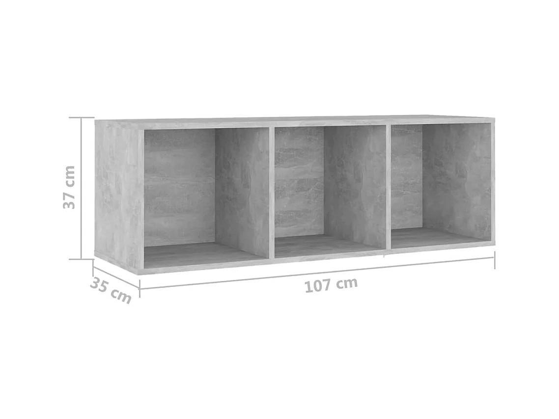 Meubles TV 4 pièces Gris béton 107x35x37 cm Bois d'ingénierie