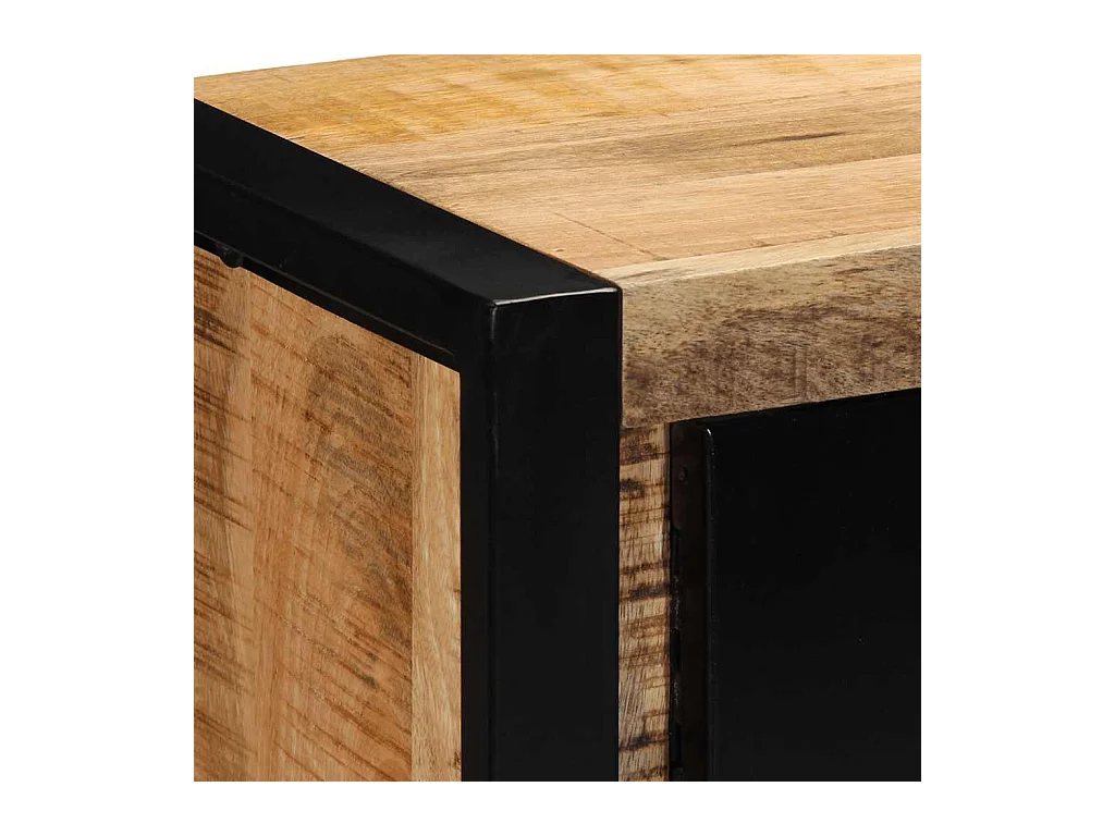 Meuble TV 80x30x35 cm bois massif de manguier brut