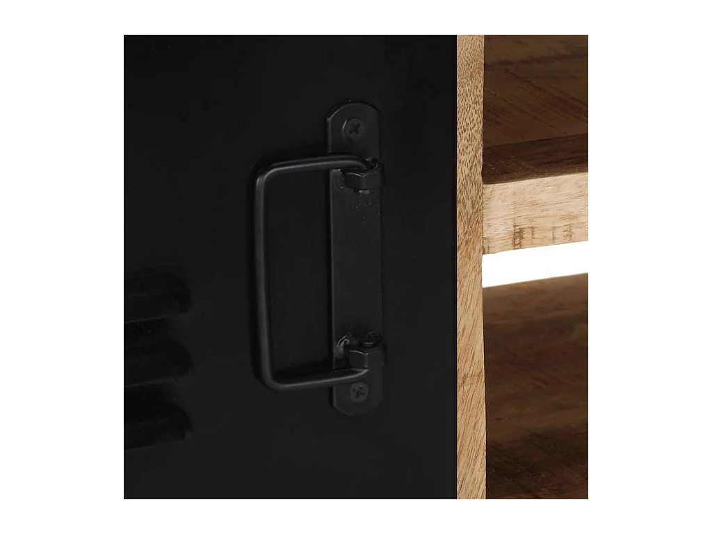 Meuble TV 80x30x35 cm bois massif de manguier brut