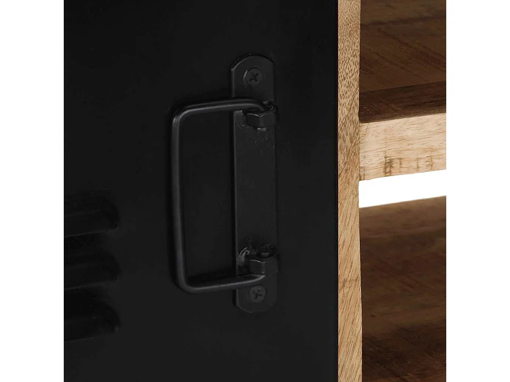 Meuble TV 80x30x35 cm bois massif de manguier brut