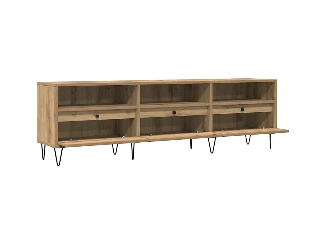 Mueble de TV madera de ingeniería roble artisan 150x30x44,5 cm