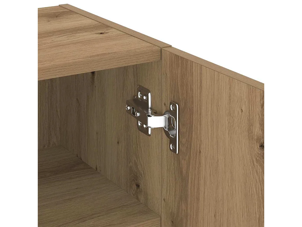 Meuble TV chêne artisanal 40.5 x 30 x 102 cm Bois d'ingénierie